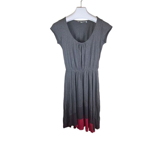 Boden Women's Gray Napoli Midi‎ Dress Size 8 A-Line Short Sleeve Preppy Classic - Picture 2 of 8